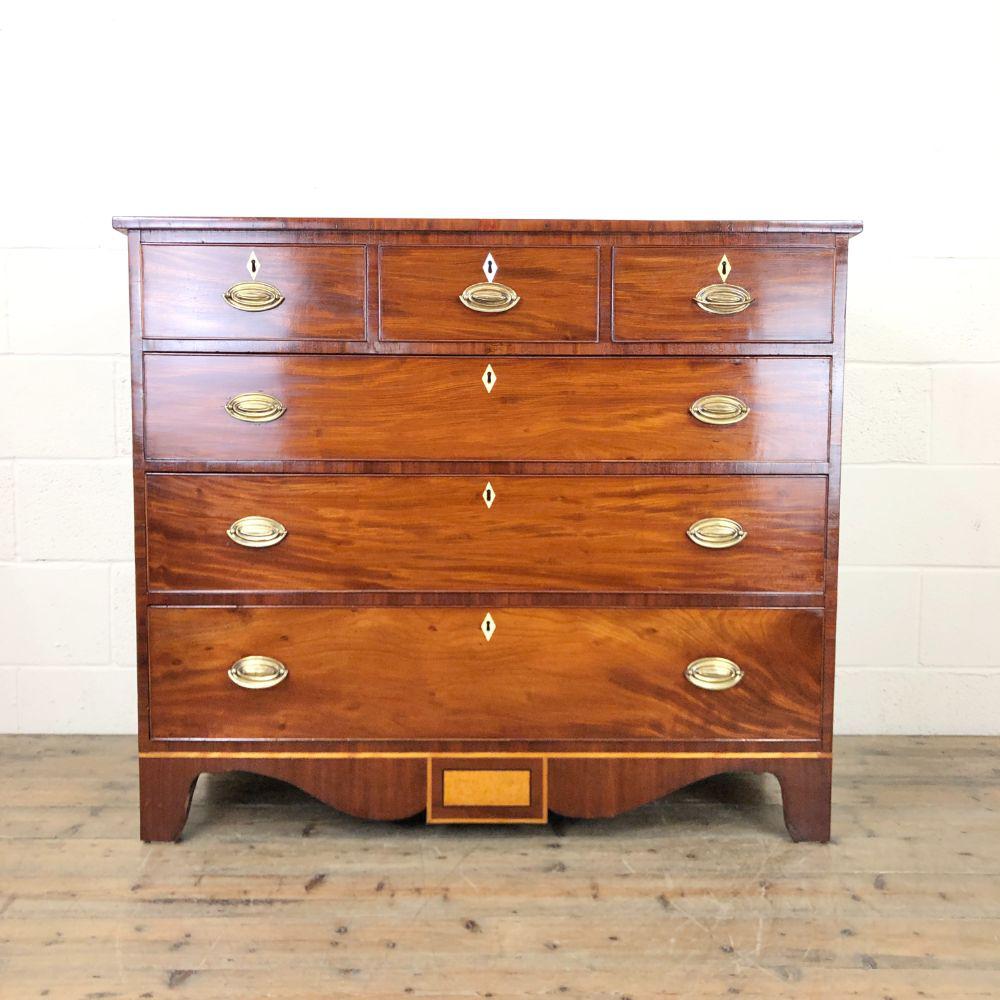 Wide Antique Mahogany Chest of Drawers (1 of 12) Wide Antique Mahogany Chest of Drawers (1 of 12)