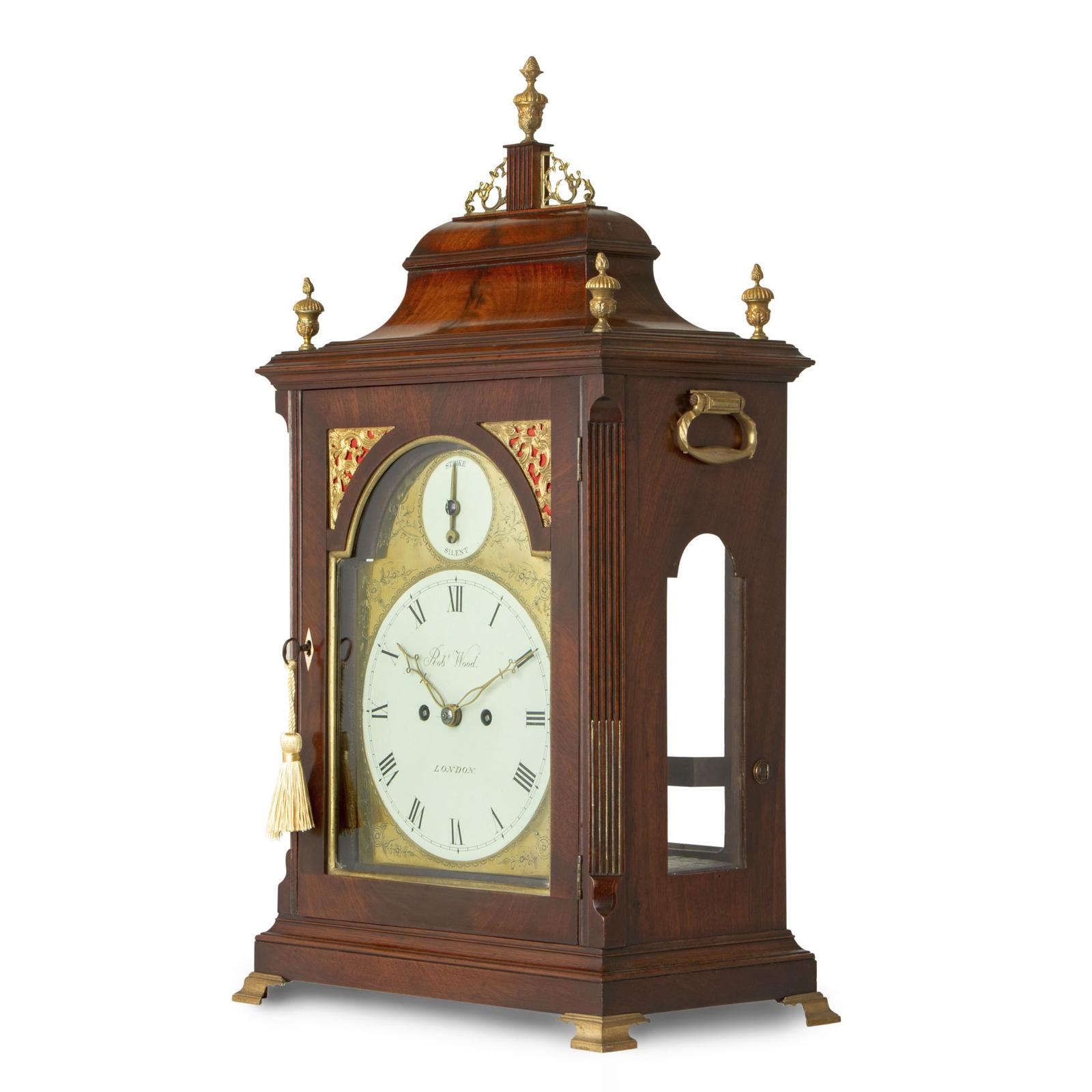 Mahogany Striking Bracket Clock – Robert Wood – London (1 of 3)