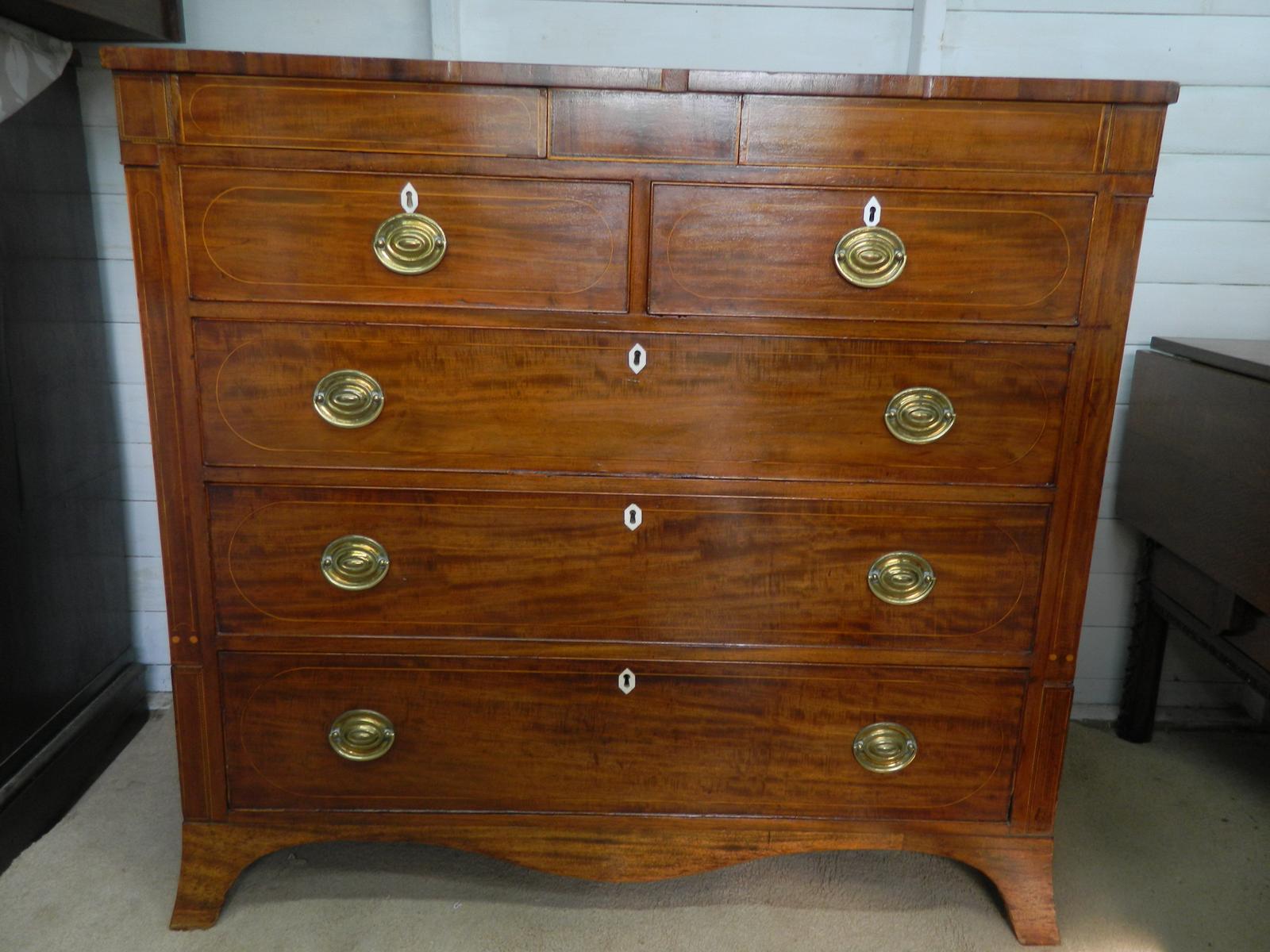 Victorian Mahogany Inlay Chest of Drawers (1 of 19)