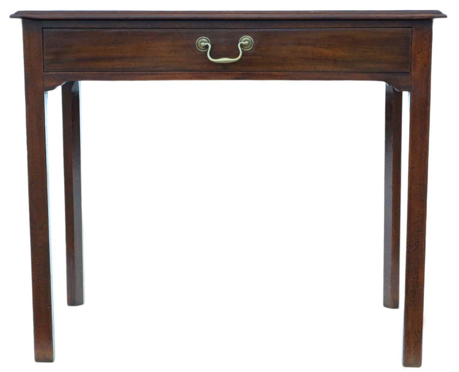 Fine Quality Antique Georgian Mahogany Writing Table - Early 19th Century Desk Side Dressing (1 of 8)