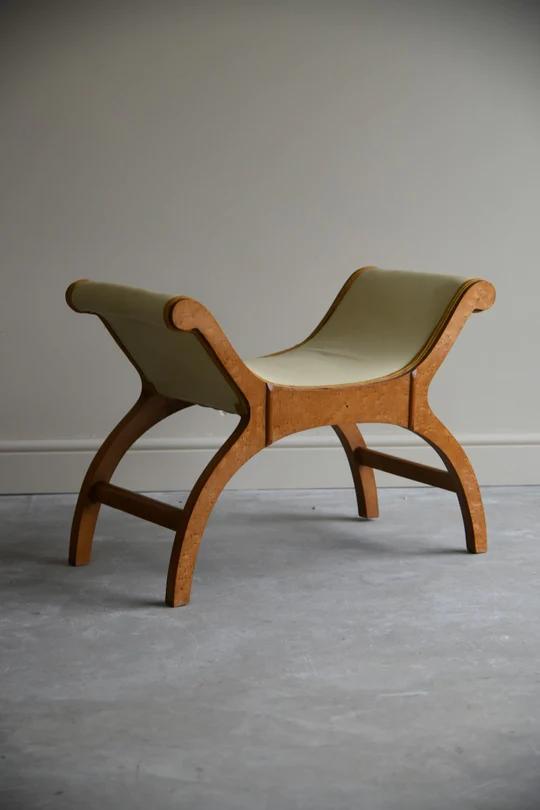 Birds Eye Maple X Frame Stool (1 of 9) Birds Eye Maple X Frame Stool (1 of 9)