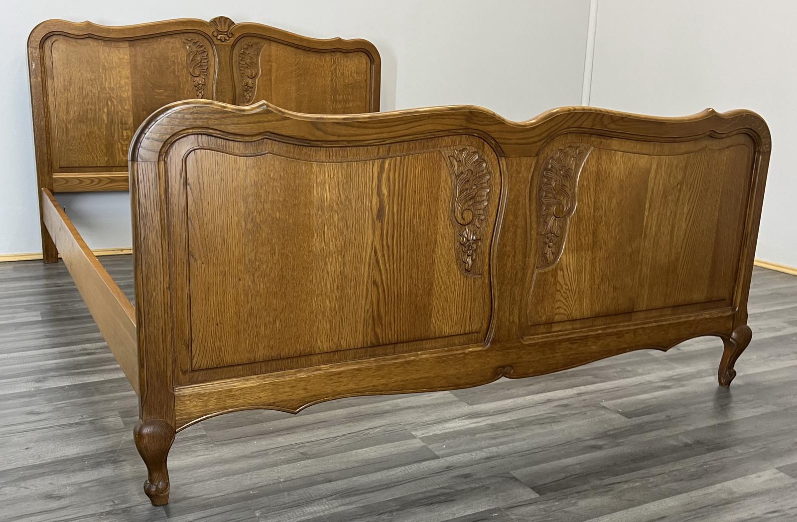 Vintage French Oak Double Bed (1 of 11)