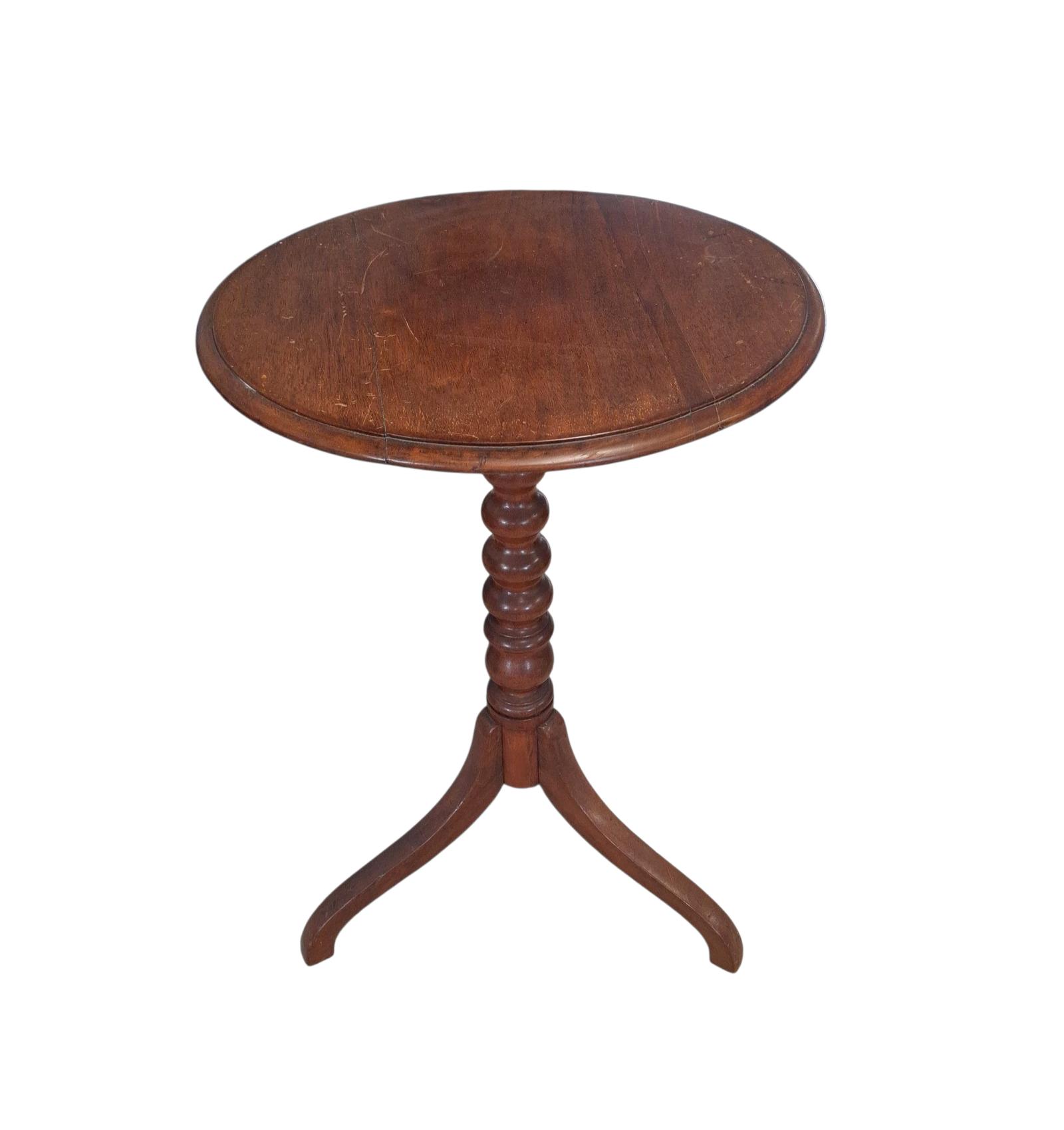 Late Victorian Mahogany Tripod Wine Table (1 of 2)