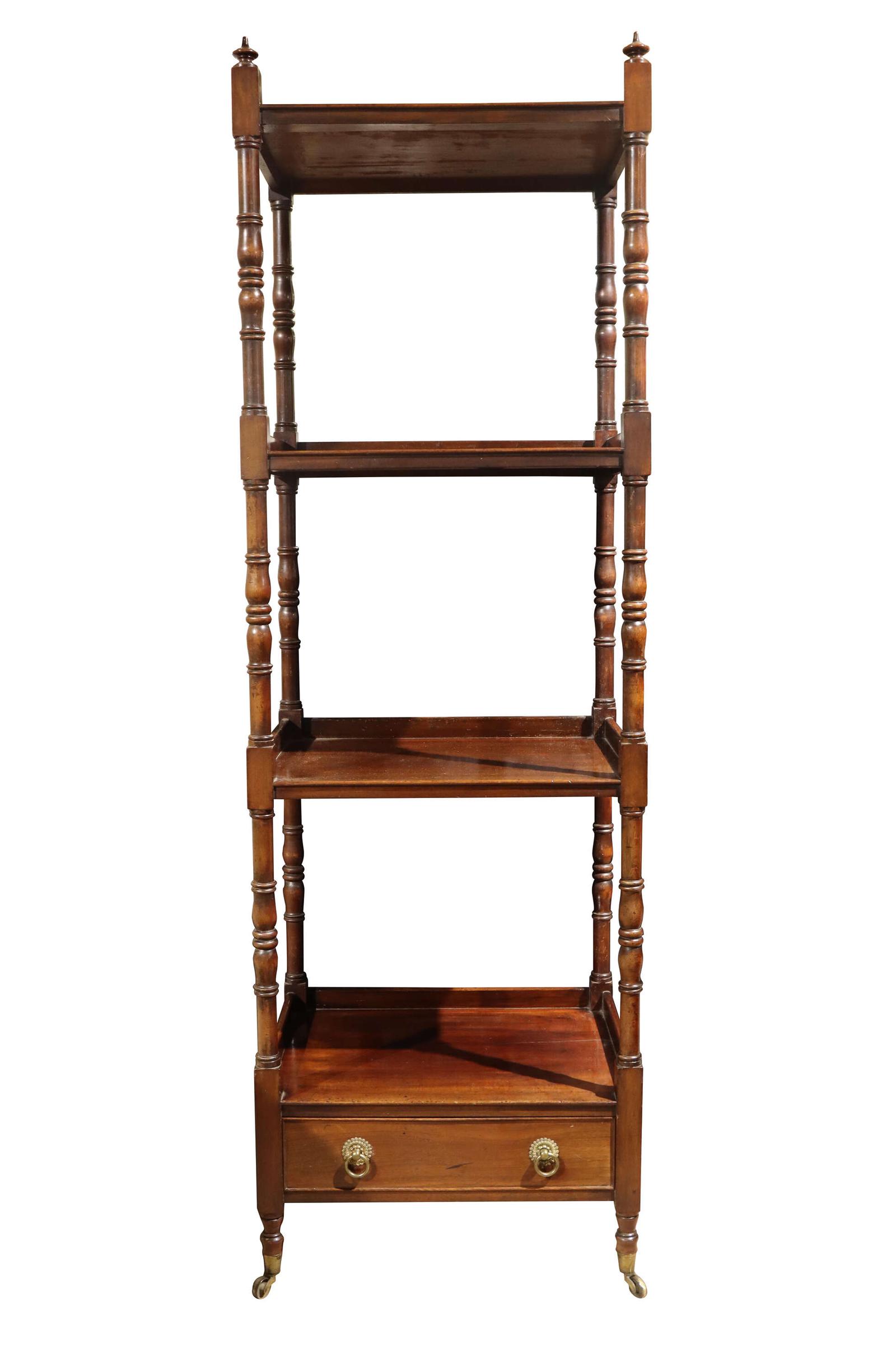 Antique Victorian Mahogany Four-Tier Whatnot c.1890 (1 of 5)