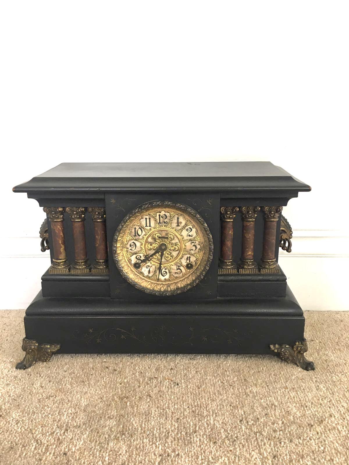 Antique Victorian Eight Day Mantel Clock (1 of 10) Antique Victorian Eight Day Mantel Clock (1 of 10)