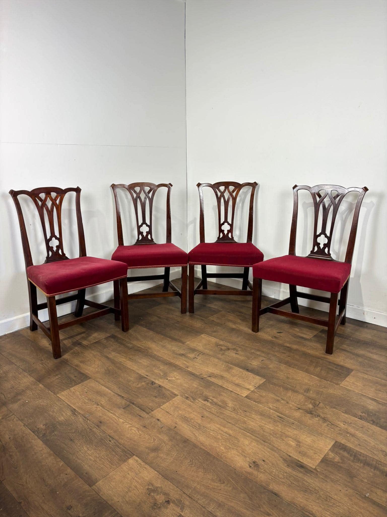 Vintage Set of Four Georgian Style Mahogany Dining Chairs (1 of 14) Vintage Set of Four Georgian Style Mahogany Dining Chairs (1 of 14)