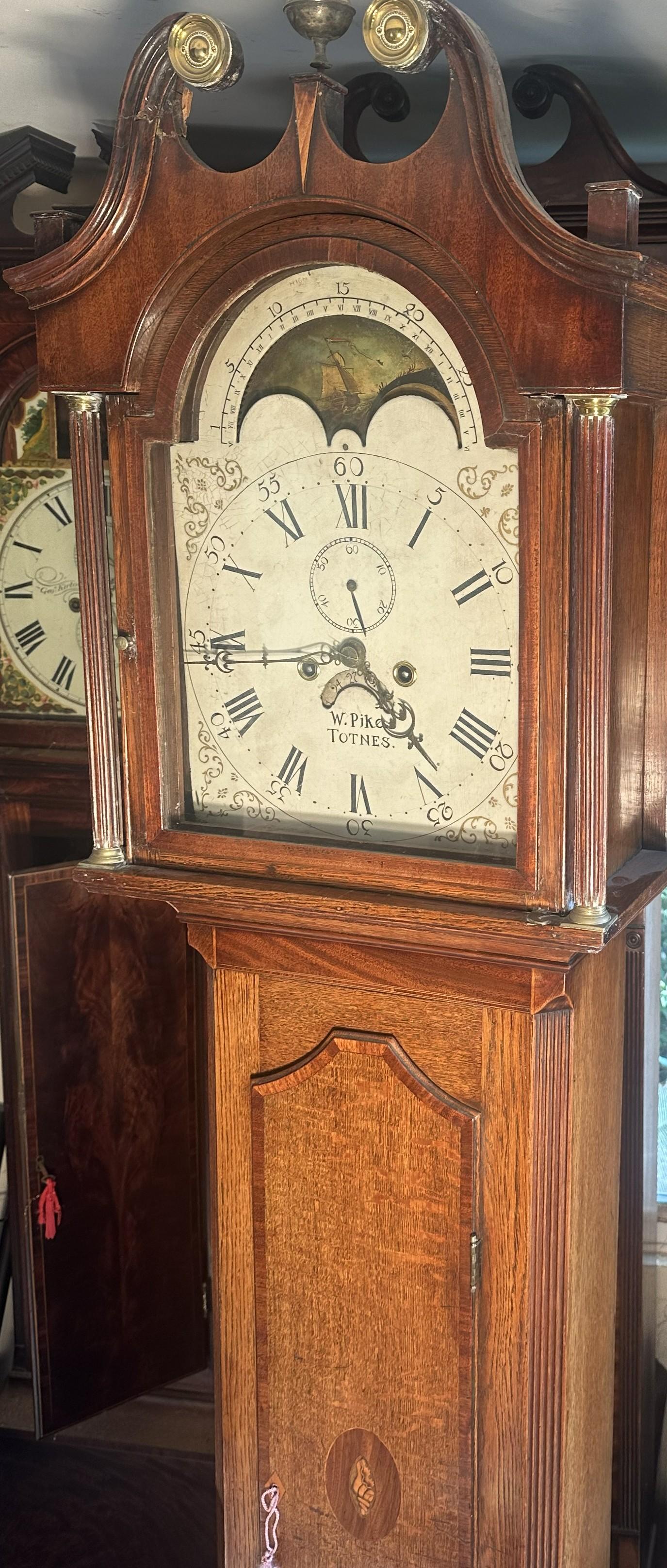 Oak & Mahogany Moon Dial Longcase Clock (1 of 6) Oak & Mahogany Moon Dial Longcase Clock (1 of 6)