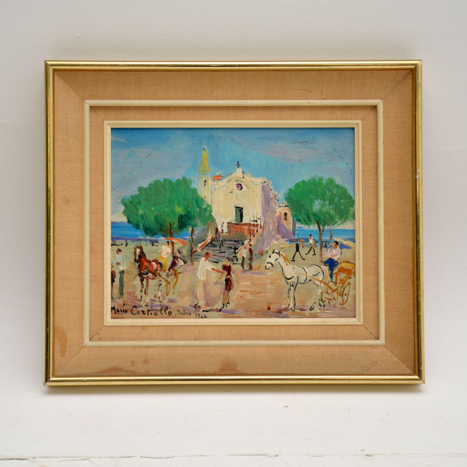 Vintage Italian Oil Painting by Mario Cortiello (1 of 6) Vintage Italian Oil Painting by Mario Cortiello (1 of 6)