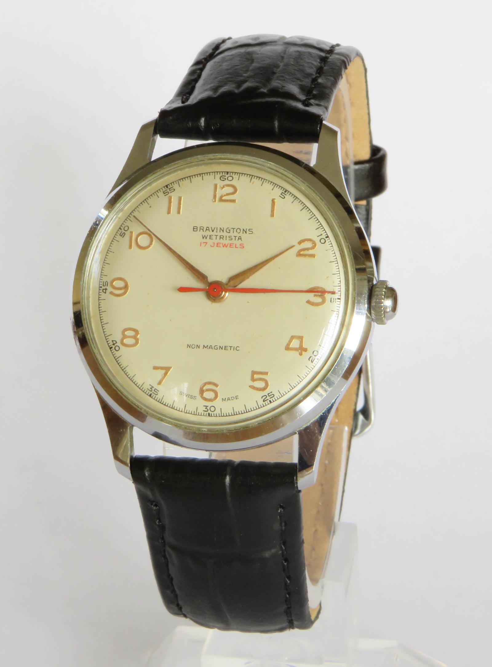 Watch: Gents 1950s Bravingtons Wetrista Wrist Watch (1 of 5)