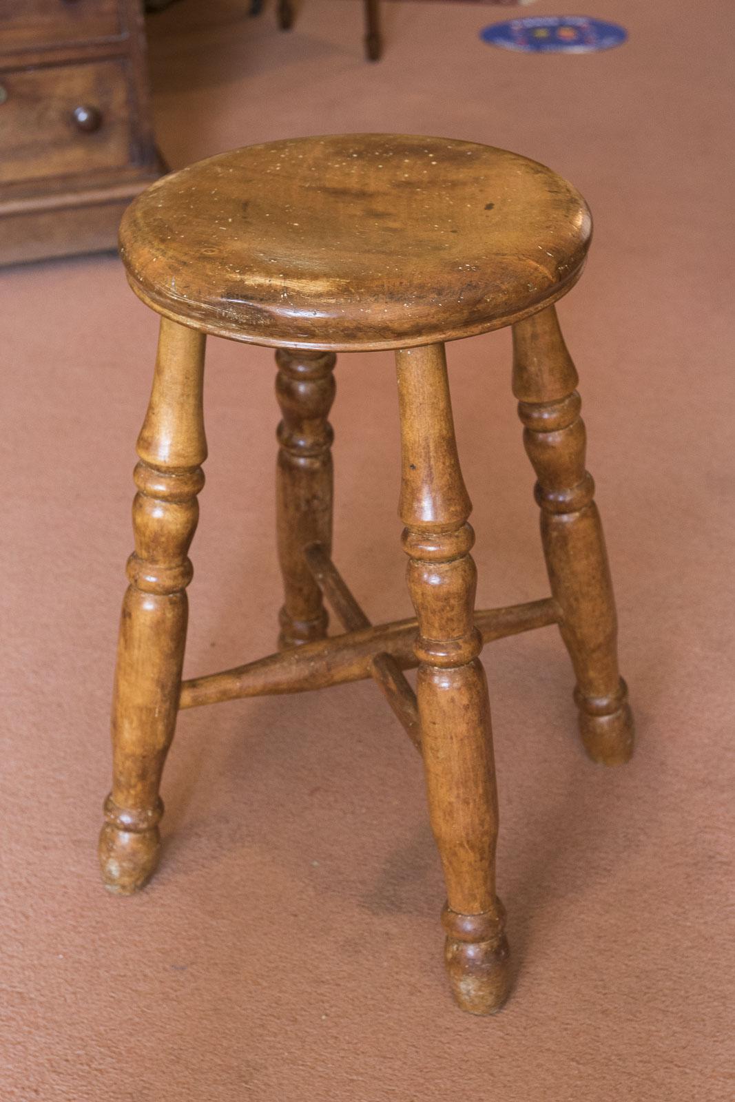 Vintage Hardwood Stool (1 of 2) Vintage Hardwood Stool (1 of 2)