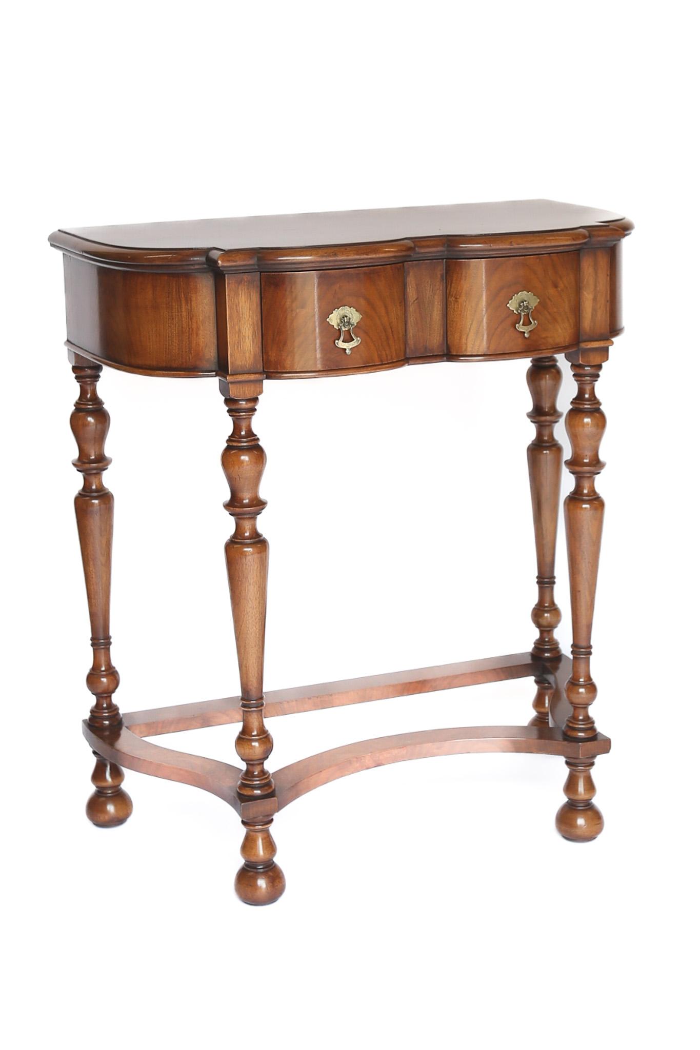 Queen Anne Style Walnut Console / Hall Table (1 of 7)