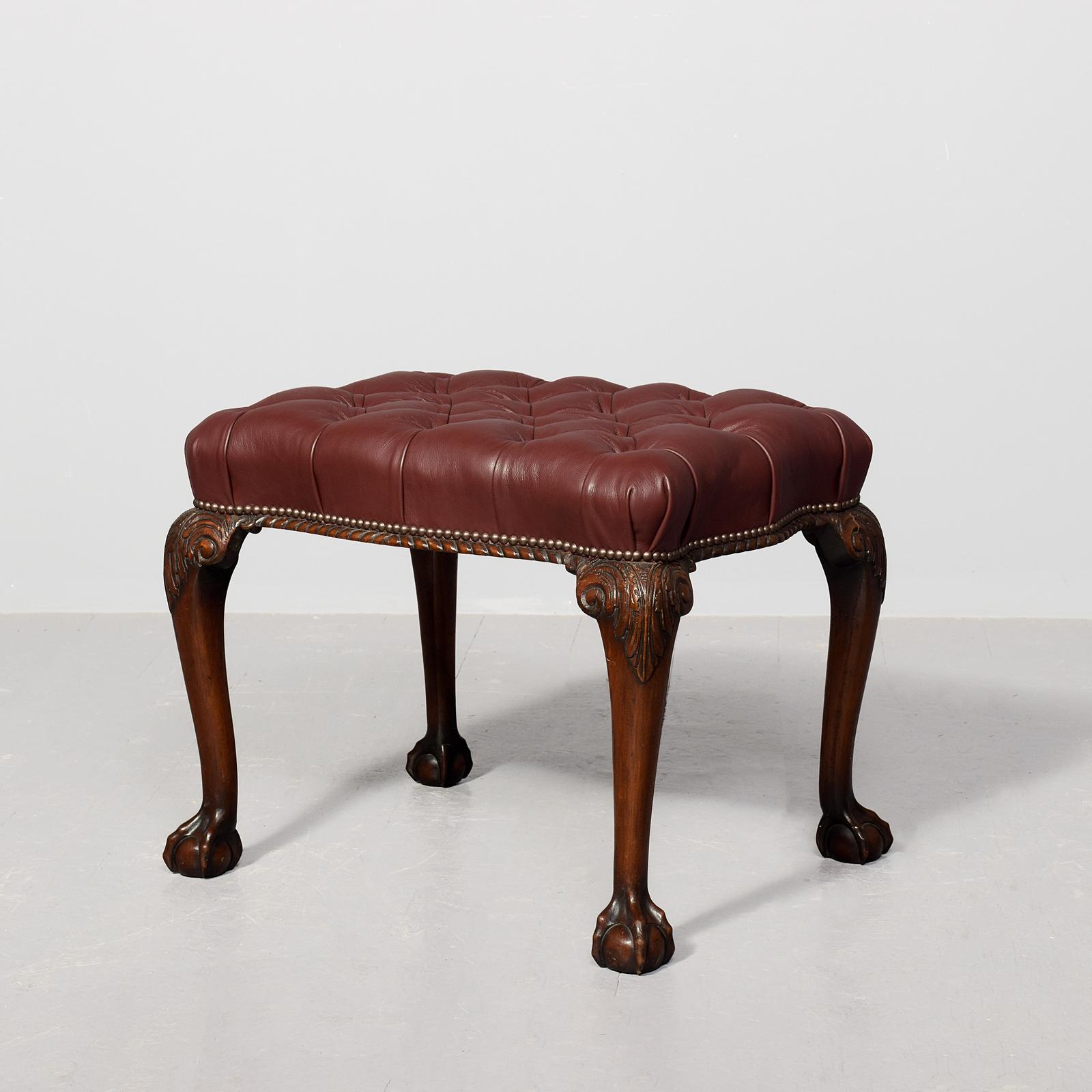 Quality, Chippendale- Style Carved Mahogany Stool (1 of 6) Quality, Chippendale- Style Carved Mahogany Stool (1 of 6)