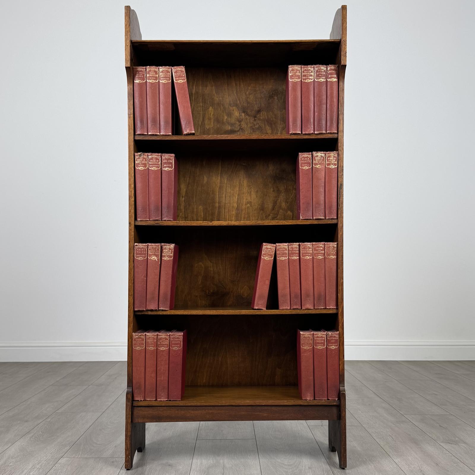 Antique 20th Century Golden Oak Open Bookcase (1 of 10)