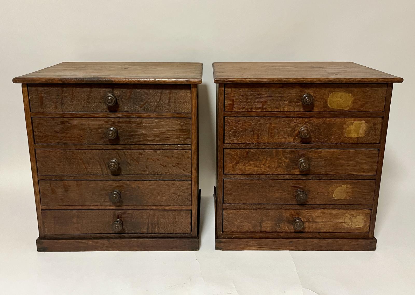 Pair of Antique Pine and Oak Collectors Cabinets (1 of 13) Pair of Antique Pine and Oak Collectors Cabinets (1 of 13)