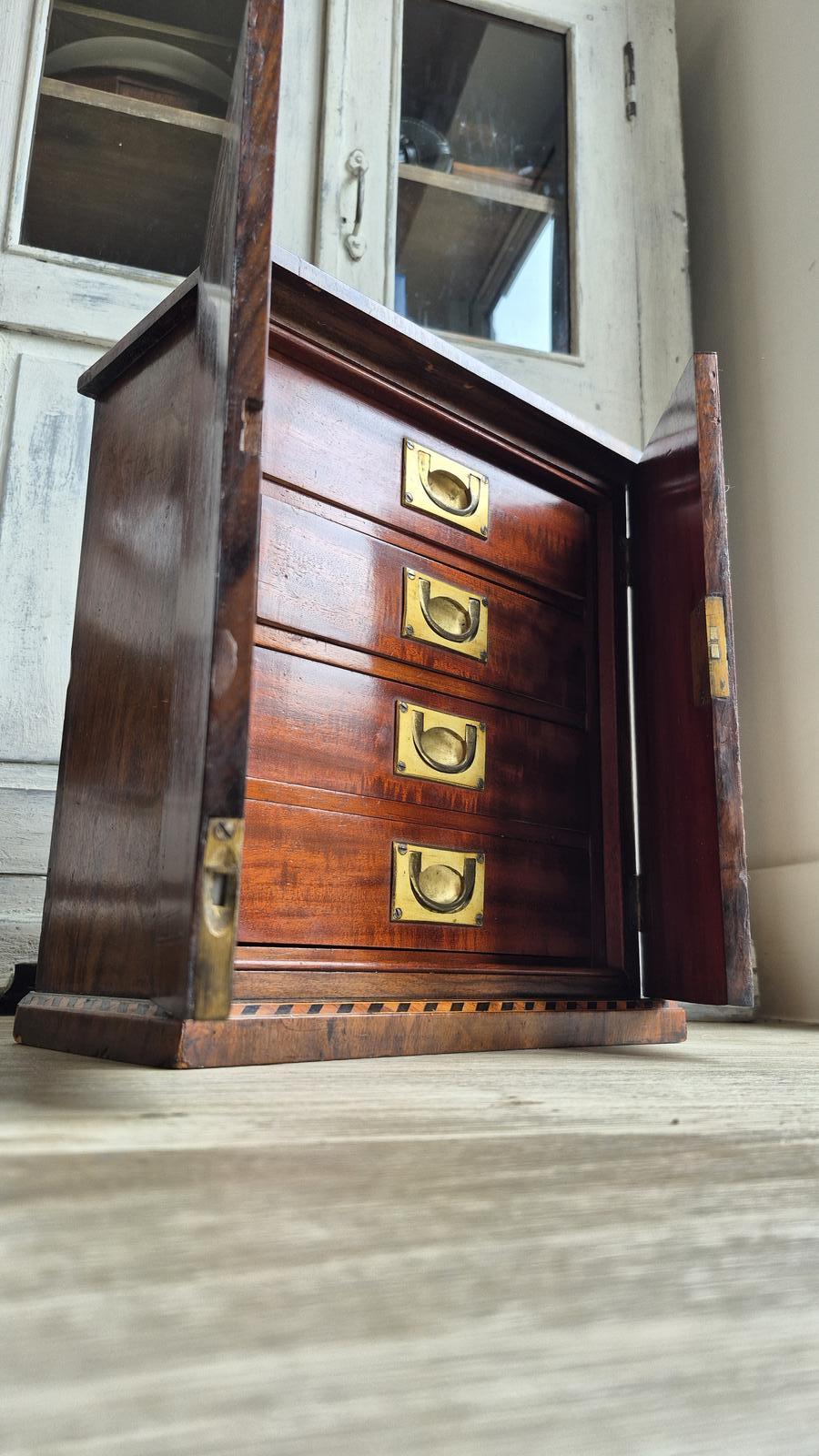 Victorian Miniature Inlay Mahogany Bank Of Drawers (1 of 23) Victorian Miniature Inlay Mahogany Bank Of Drawers (1 of 23)