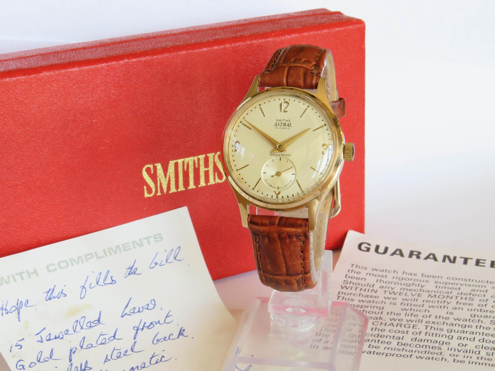 Watch: Gents Smiths Astral Wrist Watch, Box & Paperwork (1 of 6)