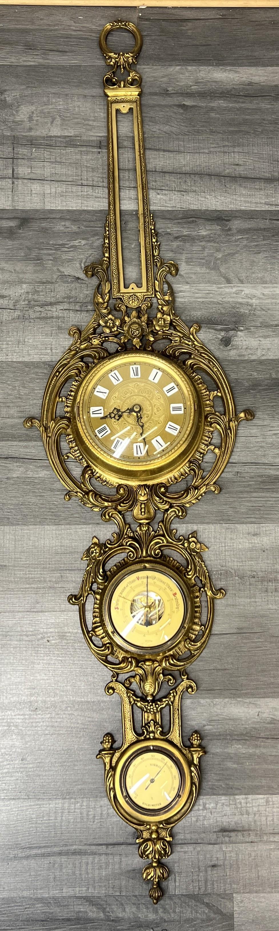 Barometer Vintage French Weather Station Thermometer Hygrometer (1 of 6)