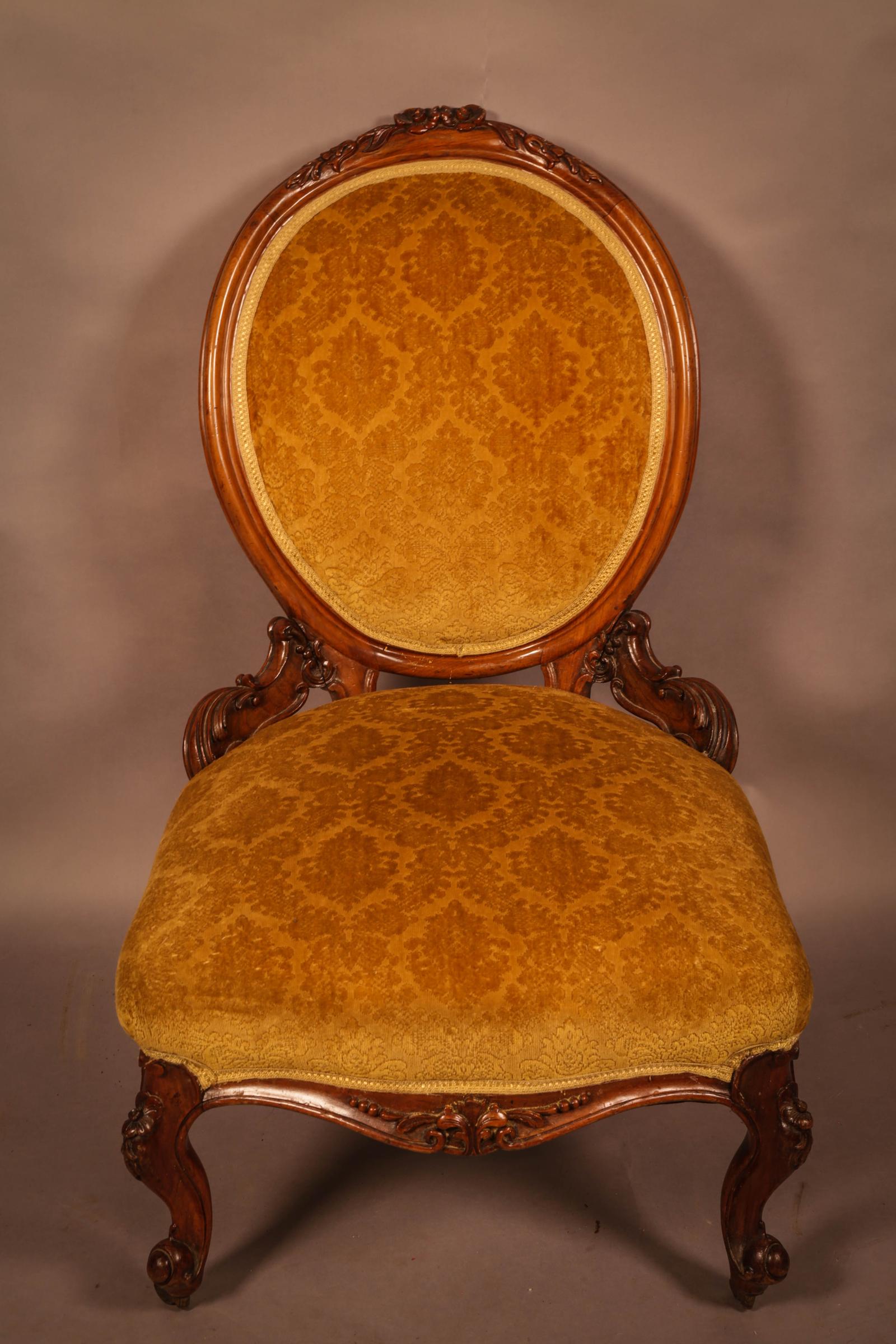 Quality Victorian Ladies Nursing Chair in Walnut (1 of 7)