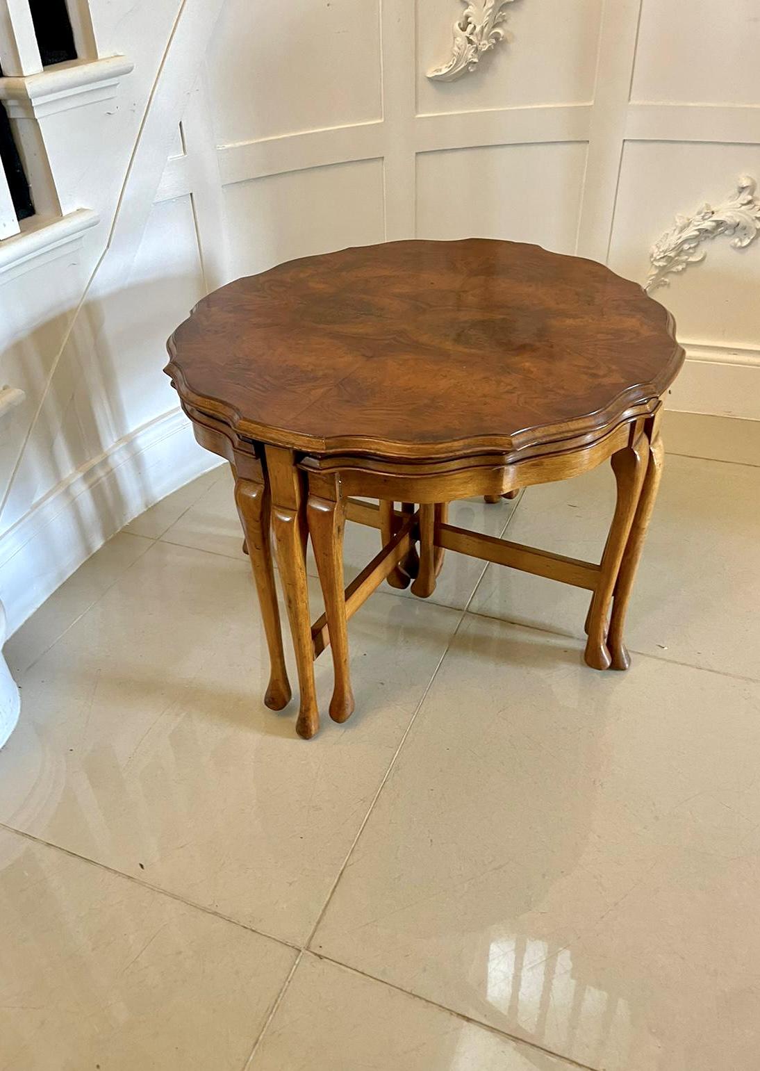 Antique Quality Burr Walnut Nest of 5 Tables (1 of 12) Antique Quality Burr Walnut Nest of 5 Tables (1 of 12)