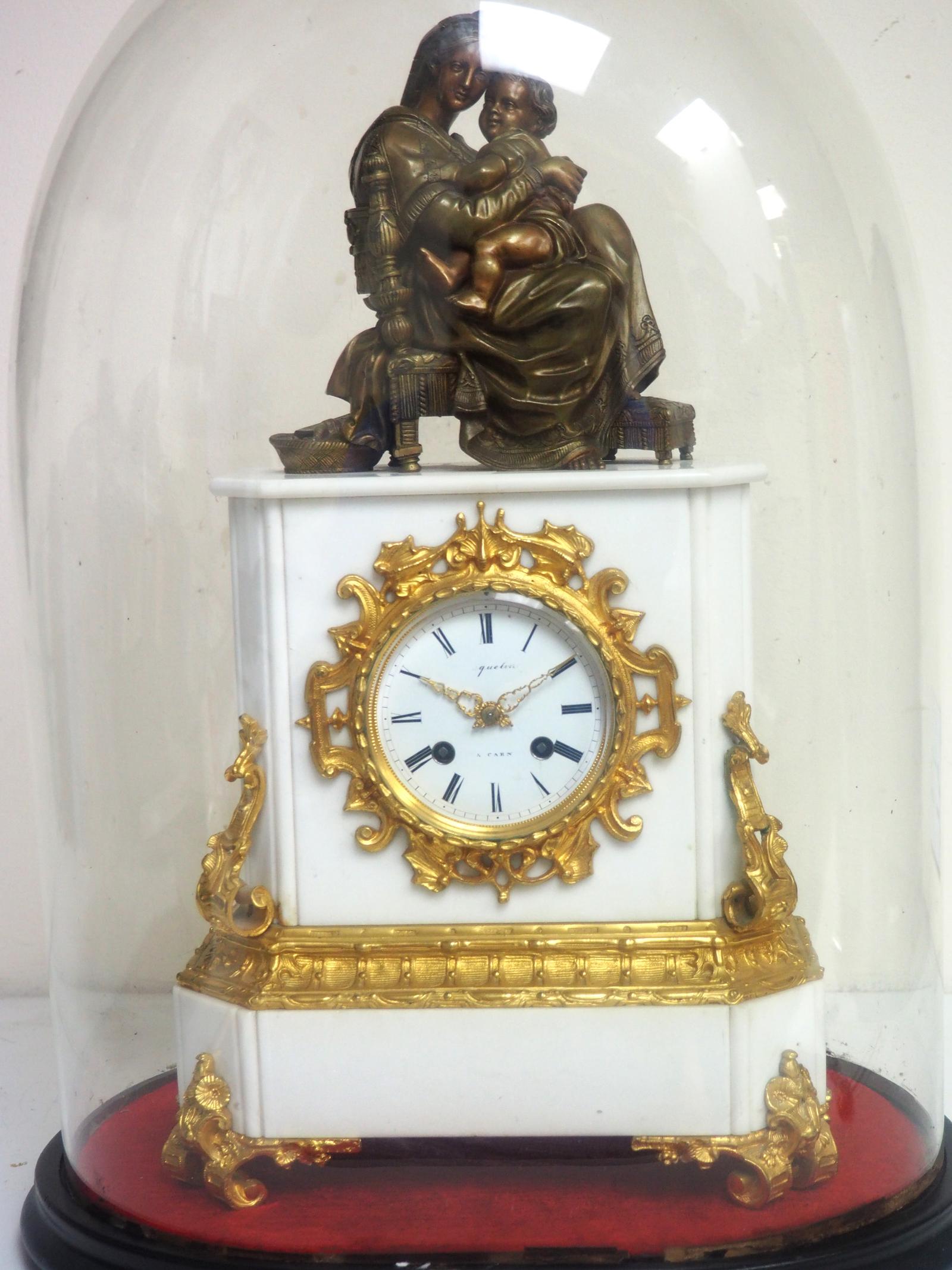 Fantastic Mantel Clock Mother & Child Bronze Marble Striking 8-day Mantle Clock (1 of 15) Fantastic Mantel Clock Mother & Child Bronze Marble Striking 8-day Mantle Clock (1 of 15)
