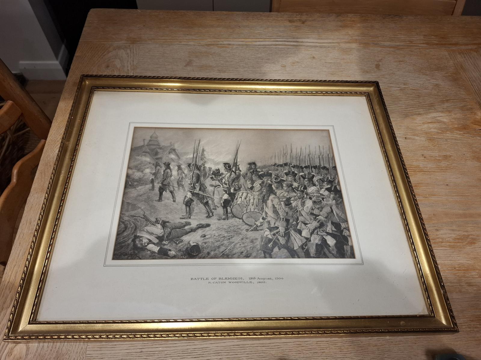 Superb Watercolour Illustration Richard Caton-Woodville Battle of Blenheim 1892 (1 of 10)