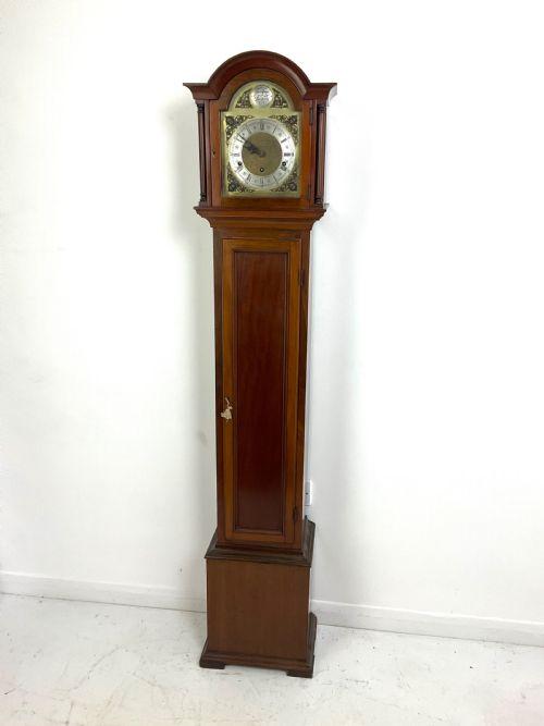 Petit Walnut Quarter Chiming Grandmother Longcase Clock (1 of 12)