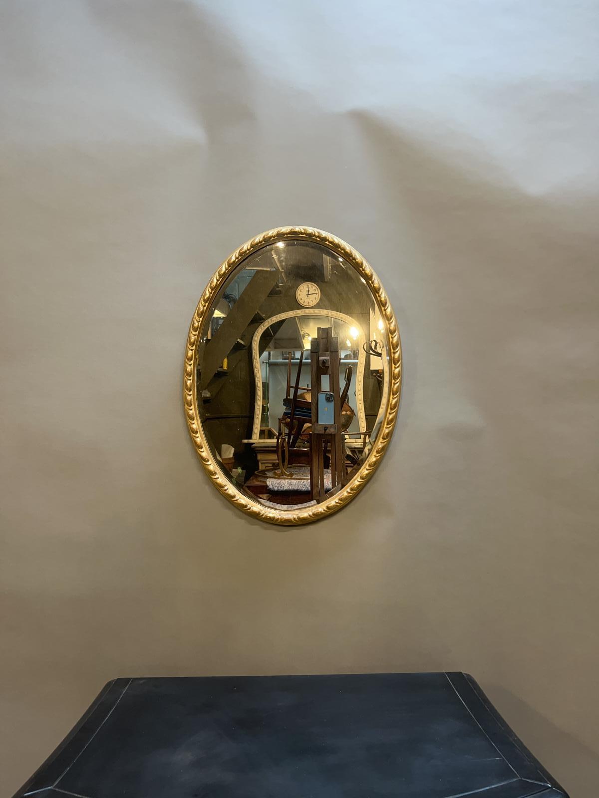 19th Century Gilt Oval Wall Mirror (1 of 8)