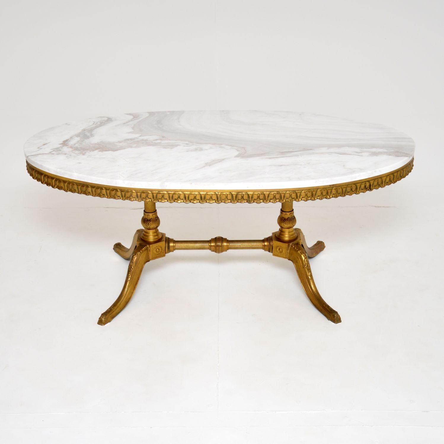 Antique Brass & Marble Coffee Table (1 of 9) Antique Brass & Marble Coffee Table (1 of 9)