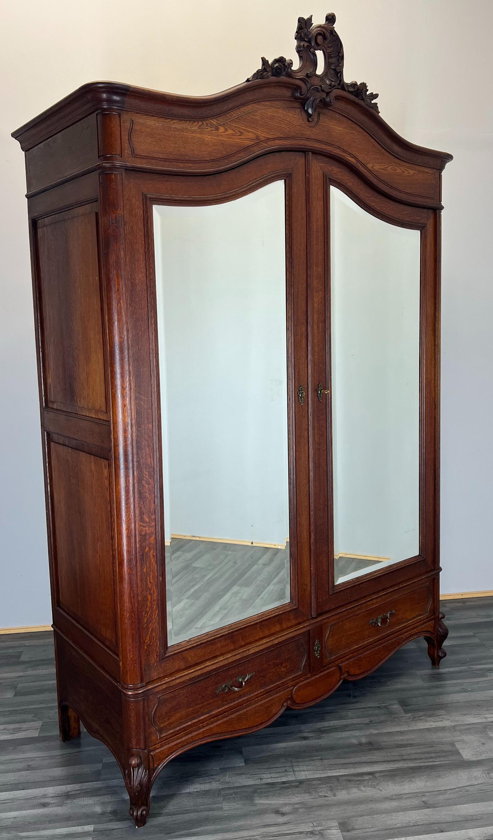Impressive Antique French Armoire Wardrobe with Mirrors (1 of 20) Impressive Antique French Armoire Wardrobe with Mirrors (1 of 20)