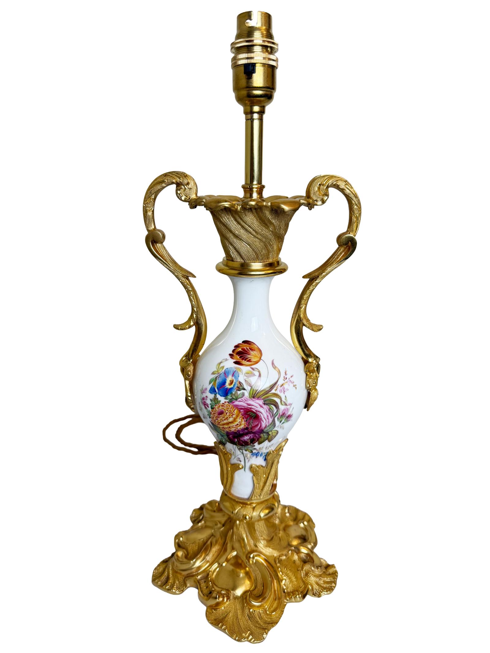 19th Century Petite Gilt Bronze Floral Design Table Lamp (1 of 7) 19th Century Petite Gilt Bronze Floral Design Table Lamp (1 of 7)