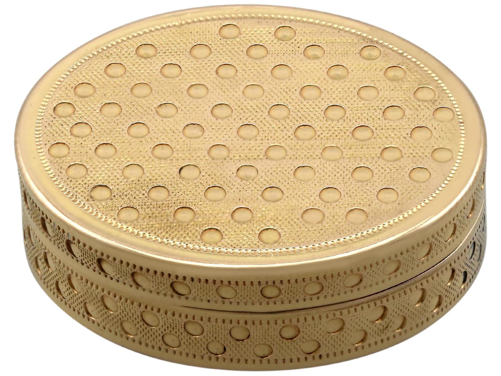 Antique 18k Yellow Gold Vinaigrette c.1800 (1 of 13)