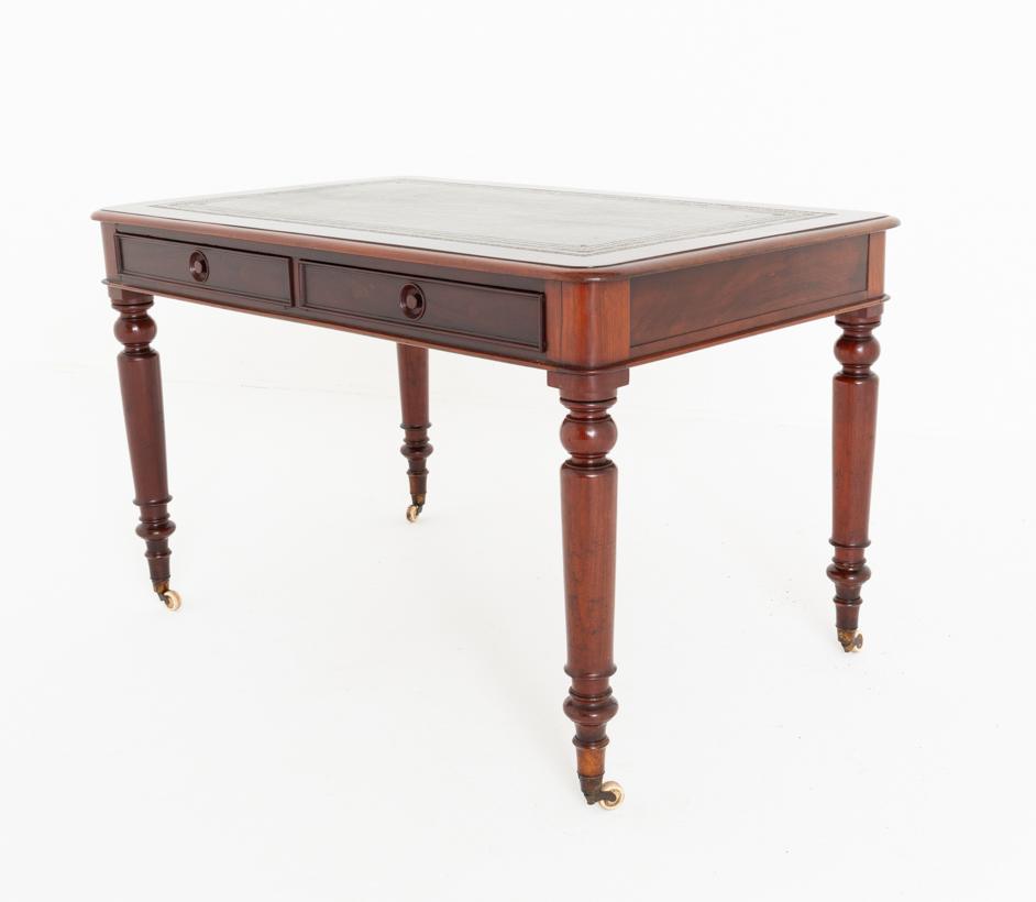 Victorian Mahogany 2 Drawer Writing Table (1 of 7)