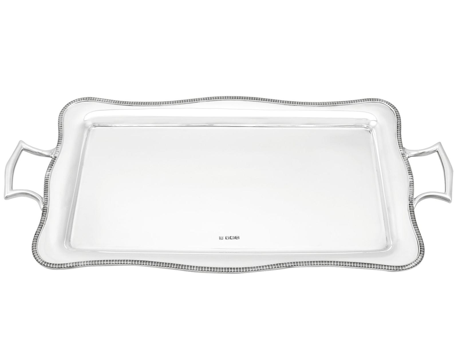 Sterling Silver Drinks Tray 1929 C2830 / LA415839