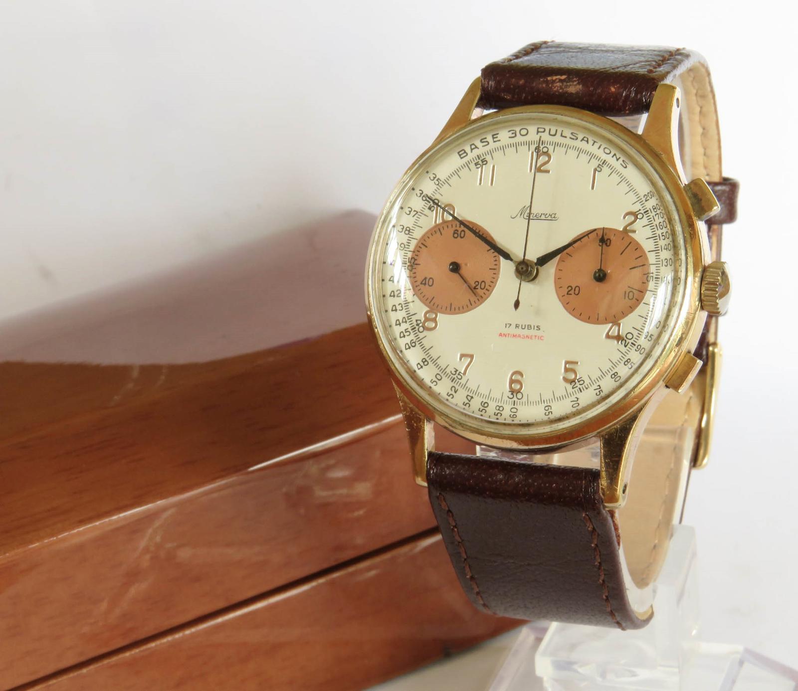 Watch: Gents 1950s Minerva Doctor’s Chronograph Wrist Watch (1 of 5)