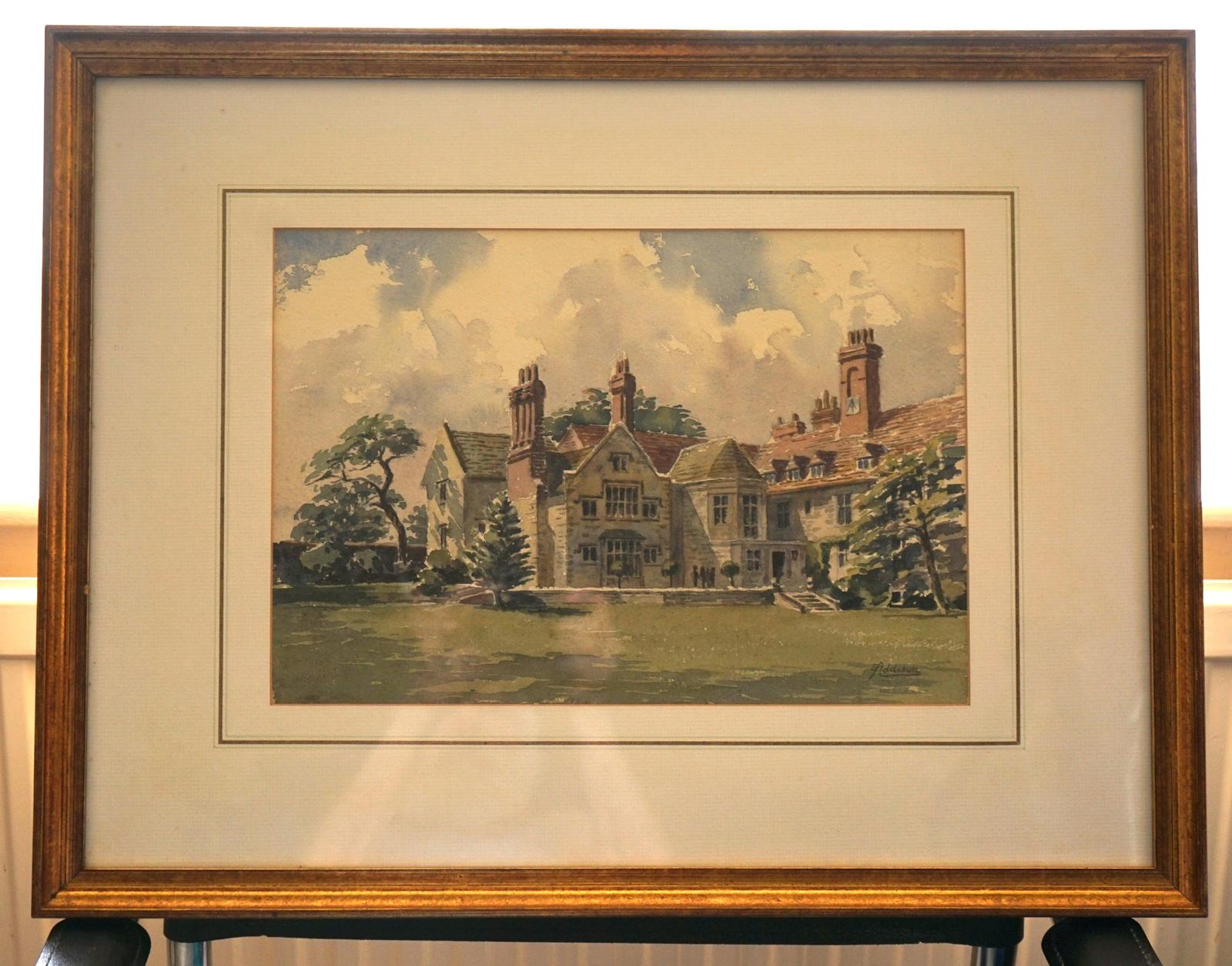'The Priory Lewes' Gilt Framed Glazed Watercolour (1 of 4)