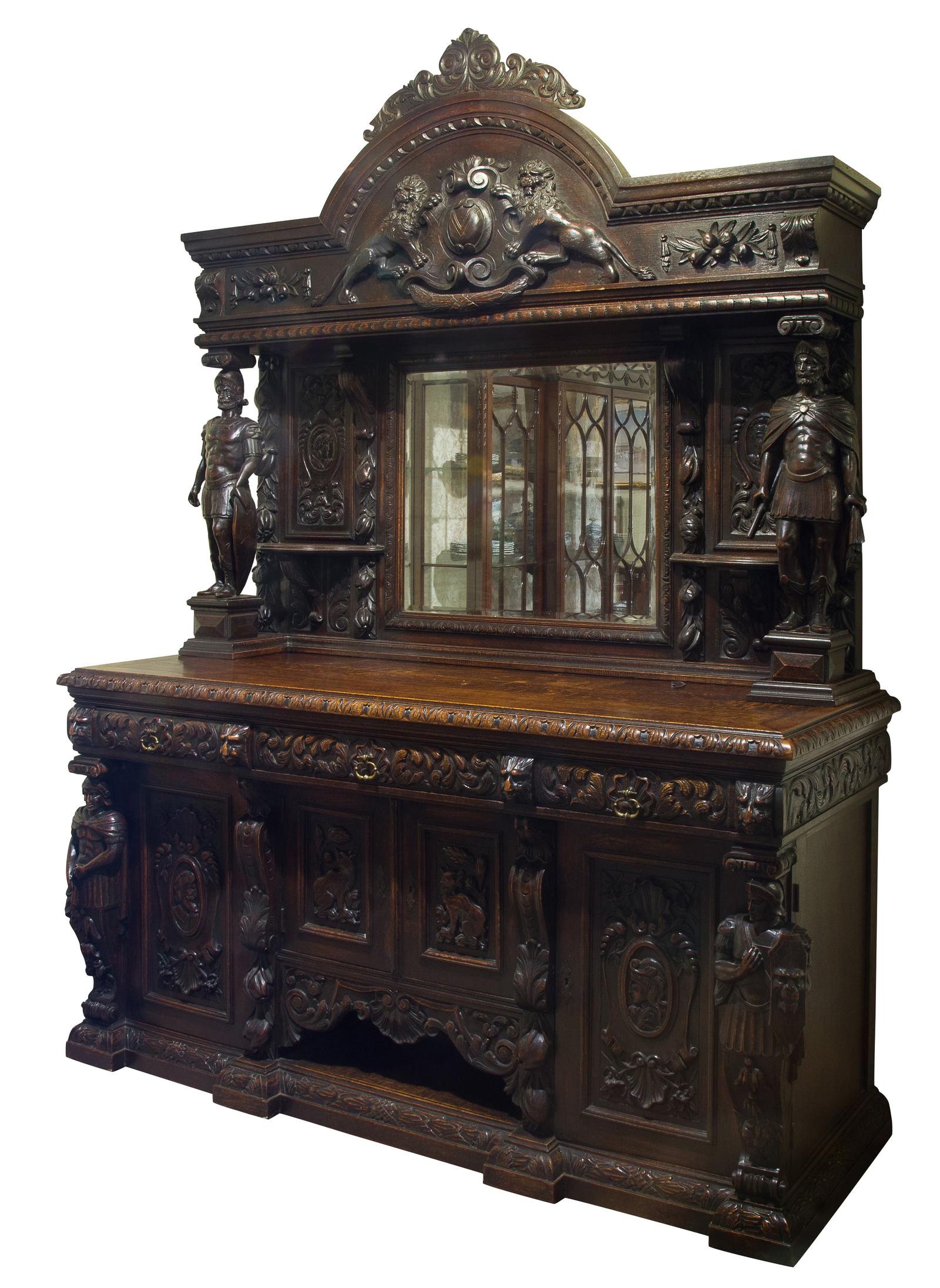 19th Century Carved Oak Sideboard (1 of 1)