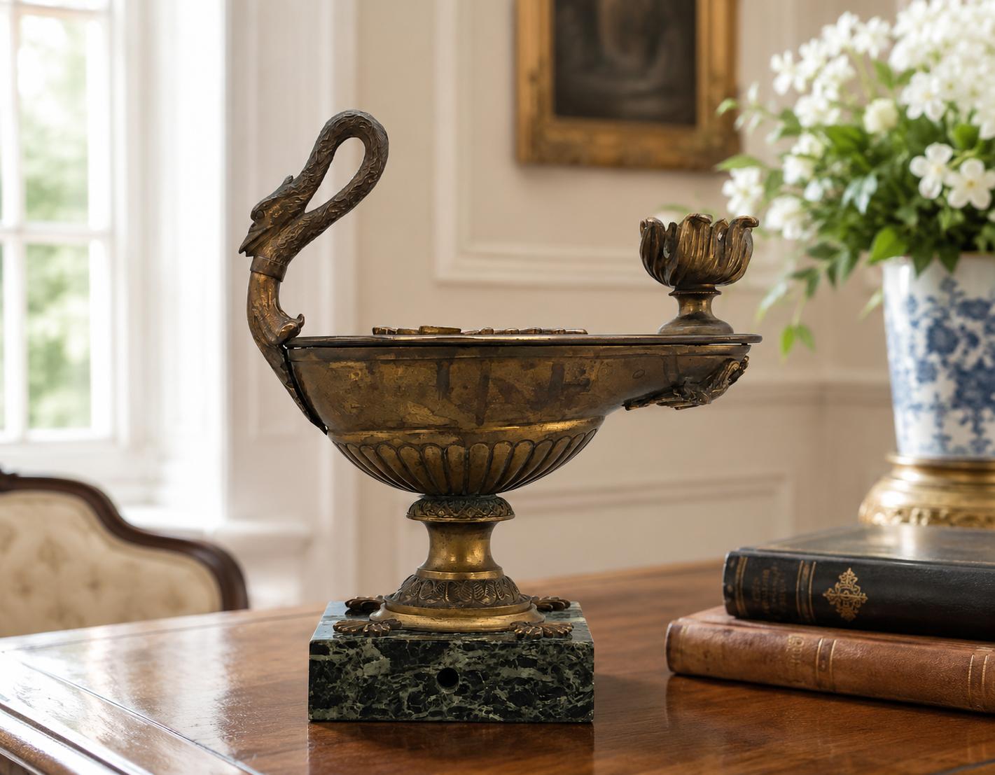 C19th Grand Tour Serpent Bronze Table Oil Lamp - Converted for Electricity (1 of 16) C19th Grand Tour Serpent Bronze Table Oil Lamp - Converted for Electricity (1 of 16)