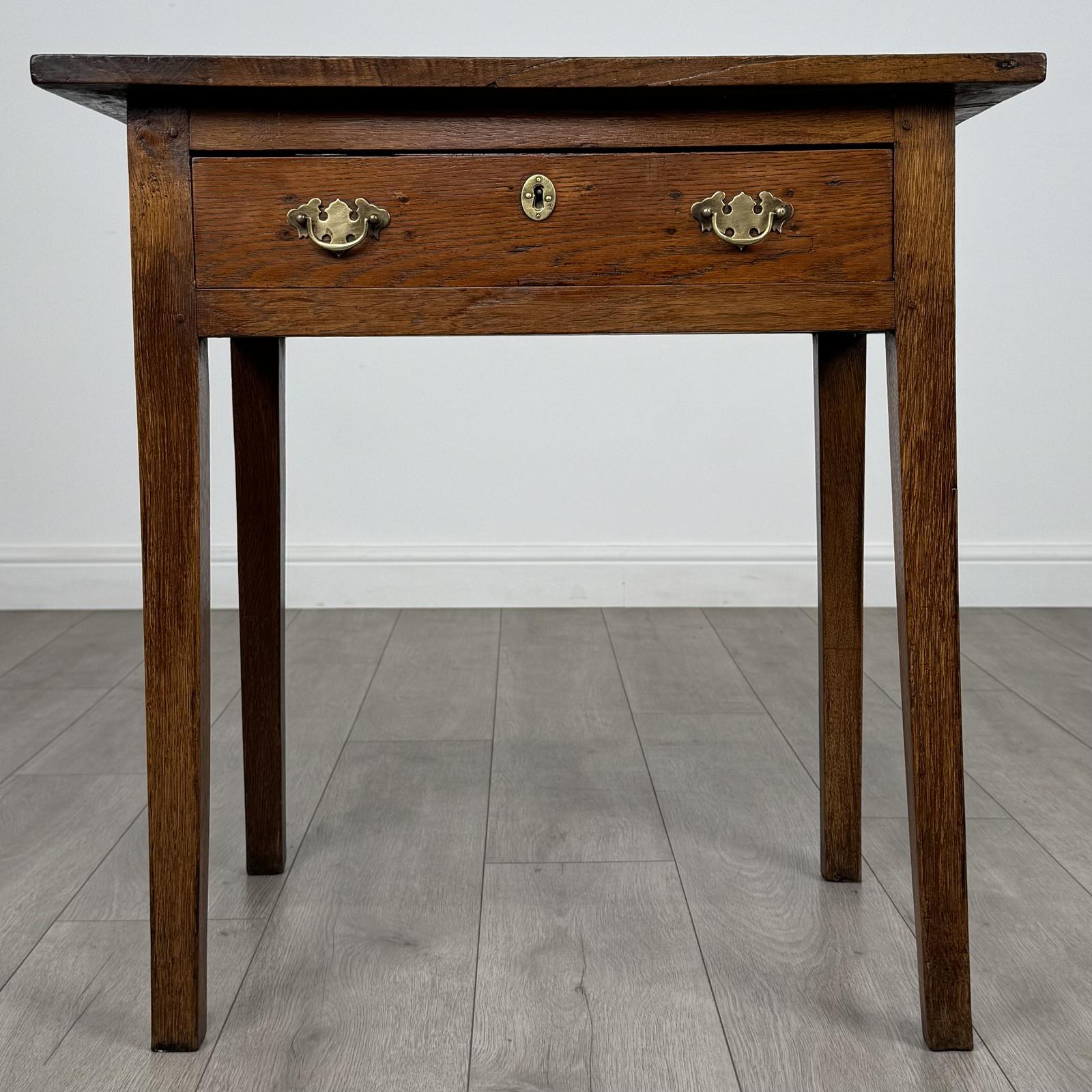 Antique 19th Century Good Quality Oak Side Table (1 of 11)