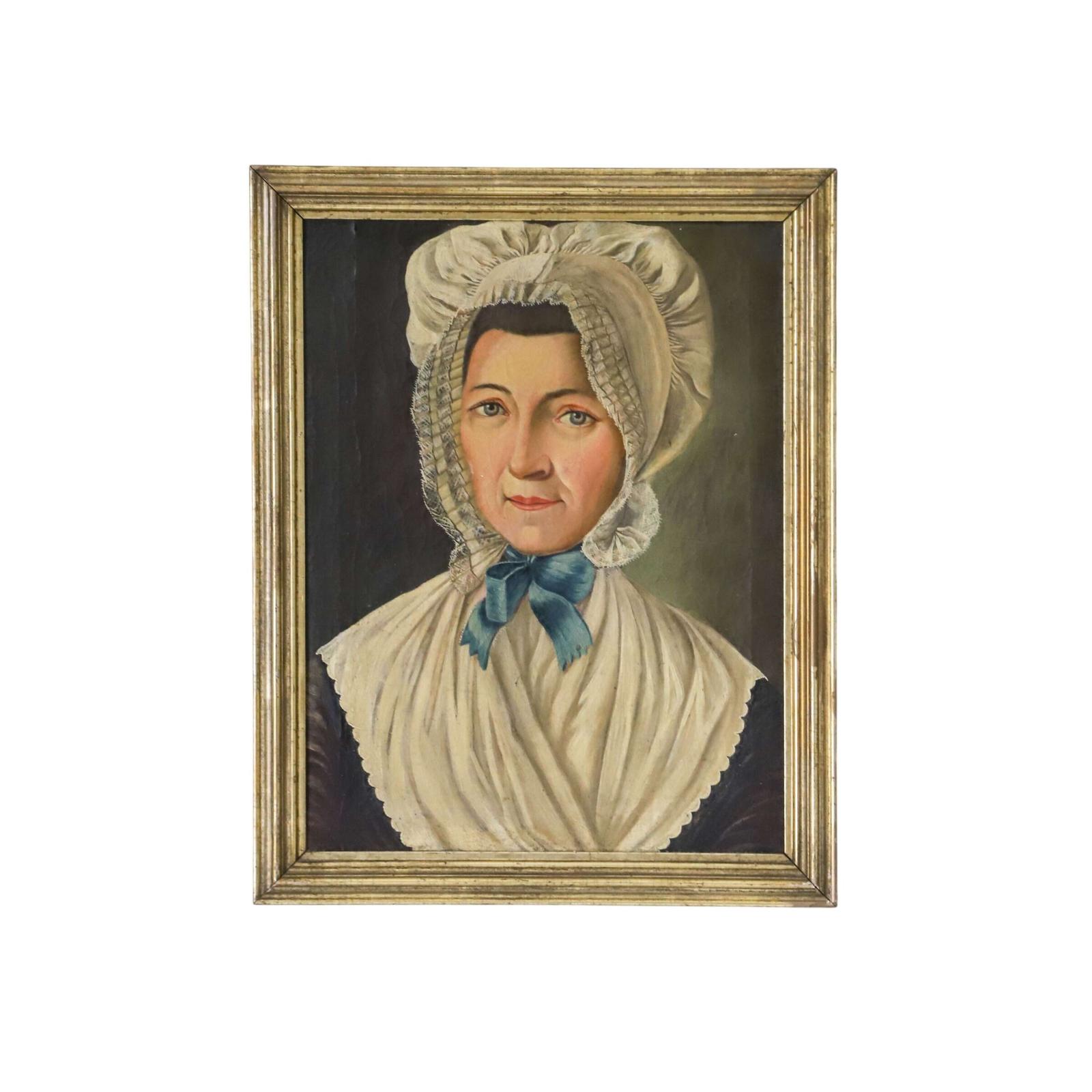 19th century antique oil painting - portrait of a French woman - Madelaine Verlin (1 of 9) 19th century antique oil painting - portrait of a French woman - Madelaine Verlin (1 of 9)