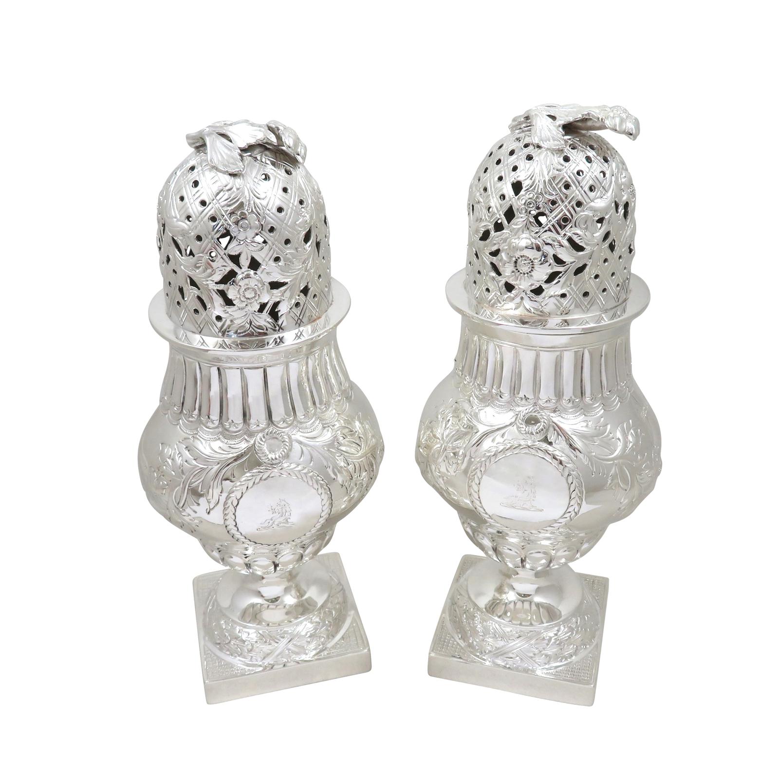 Pair of Antique Edwardian Sterling Silver Sugar Shakers 1903/1904 (1 of 11) Pair of Antique Edwardian Sterling Silver Sugar Shakers 1903/1904 (1 of 11)