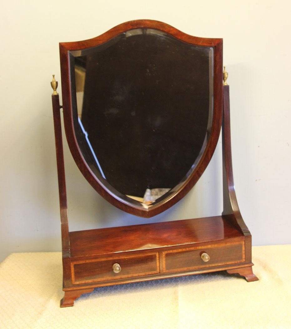 Quality Edwardian Inlaid Mahogany Dressing Mirror (1 of 7)