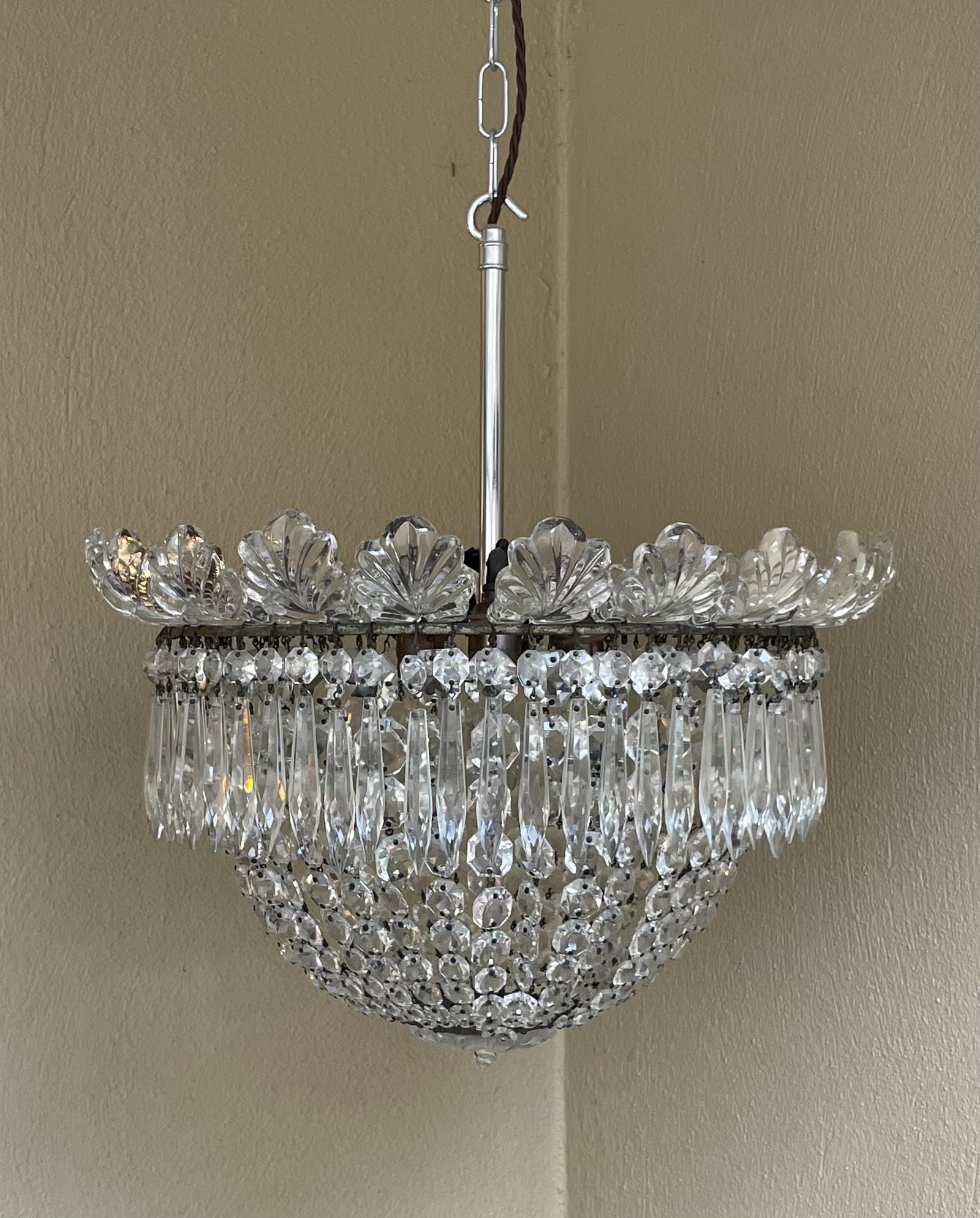 Impressive Silver Plated Triple Bulb Bag Chandelier (1 of 7) Impressive Silver Plated Triple Bulb Bag Chandelier (1 of 7)