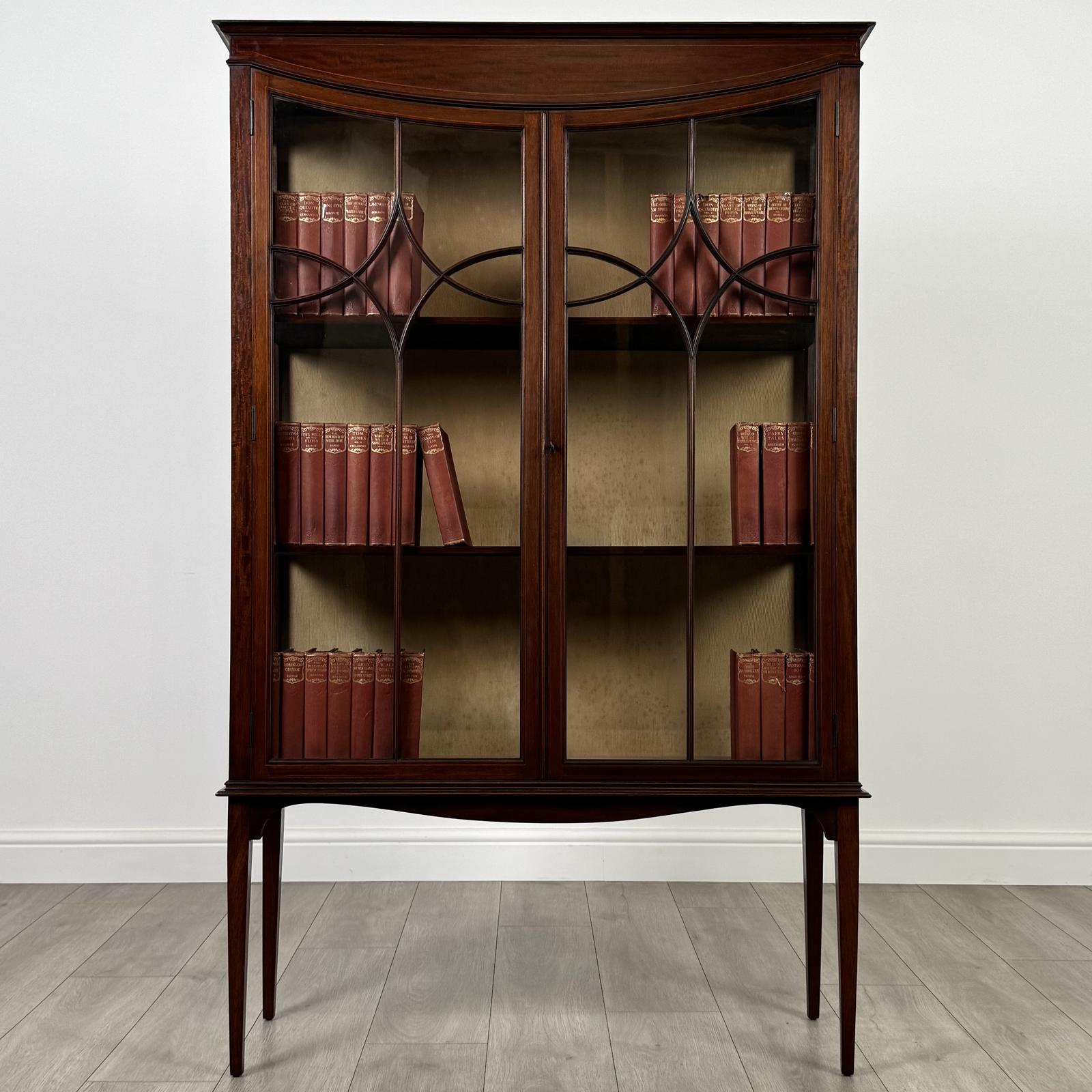 Antique 20th Century Glazed Display Cabinet In Mahogany (1 of 11)