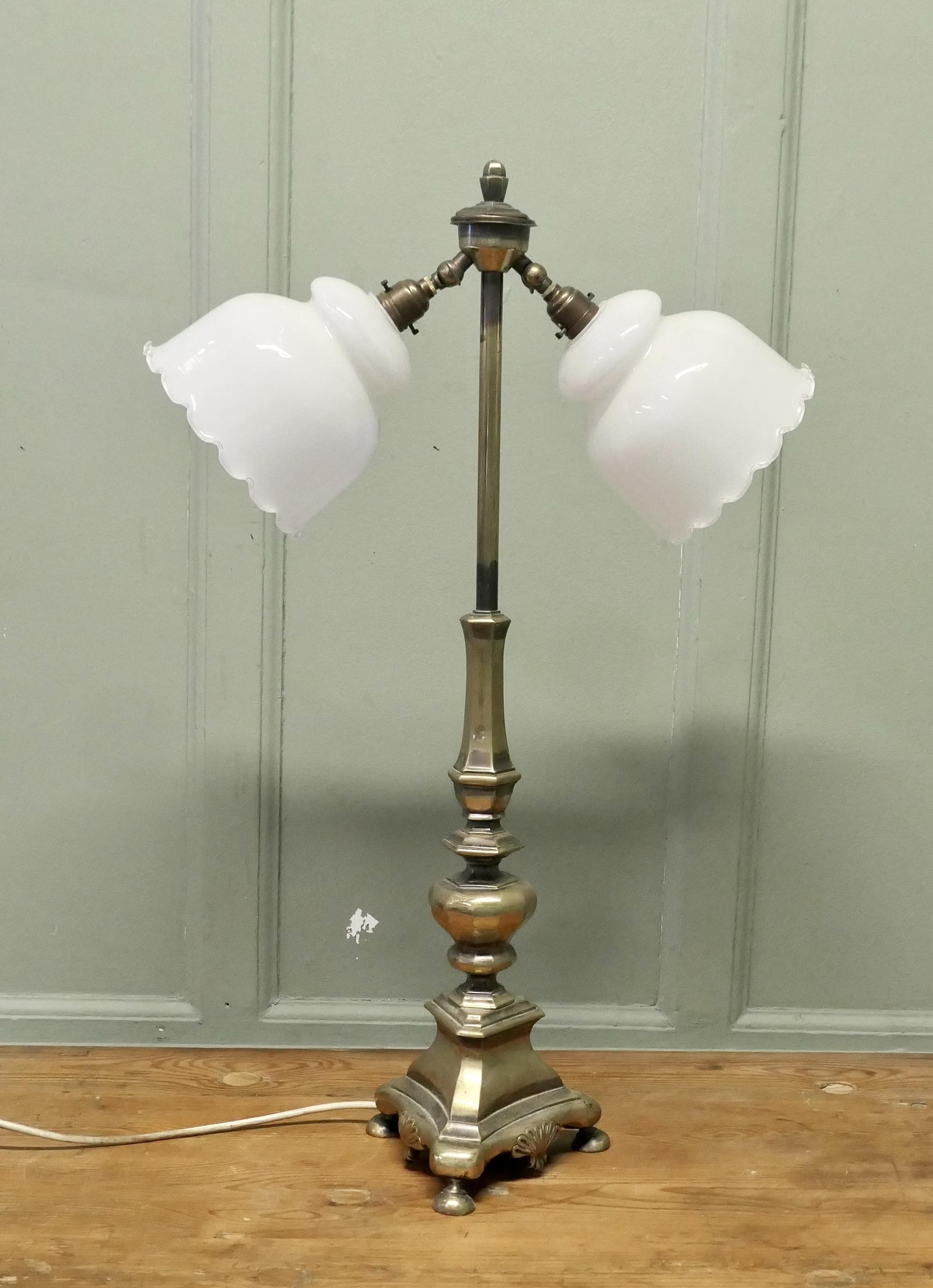 Brass Twin Angled Reading Lamp (1 of 7) Brass Twin Angled Reading Lamp (1 of 7)