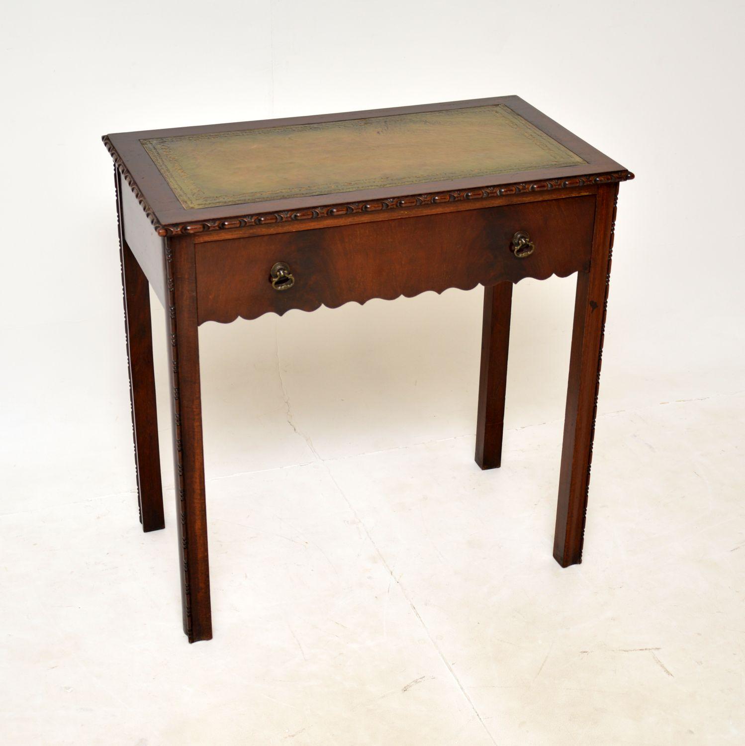 Antique Mahogany Leather Top Writing Table (1 of 12) Antique Mahogany Leather Top Writing Table (1 of 12)