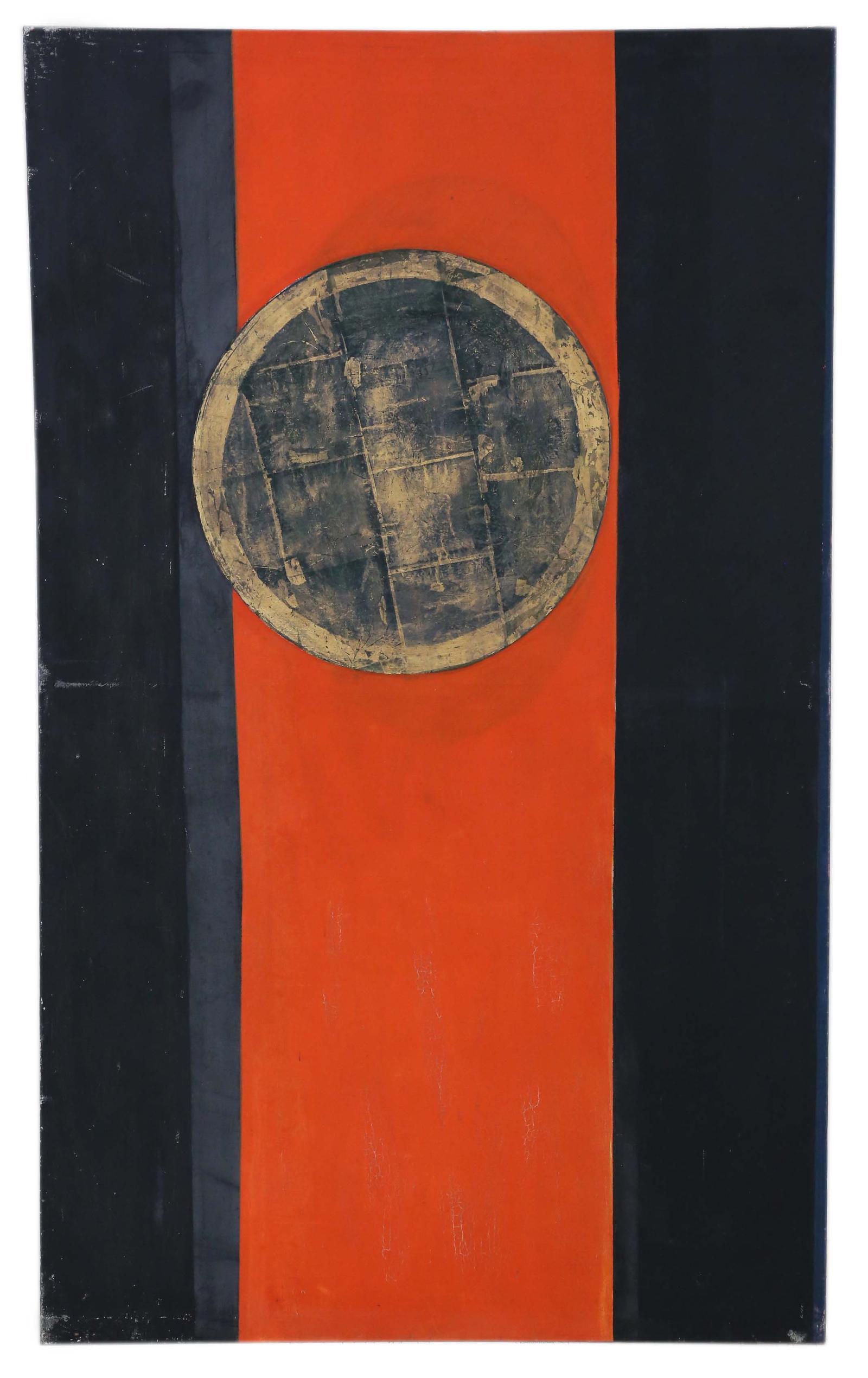 Very Large Oil on Canvas Painting Artwork Manner Circle of Terry Frost c.1960 (1 of 5)