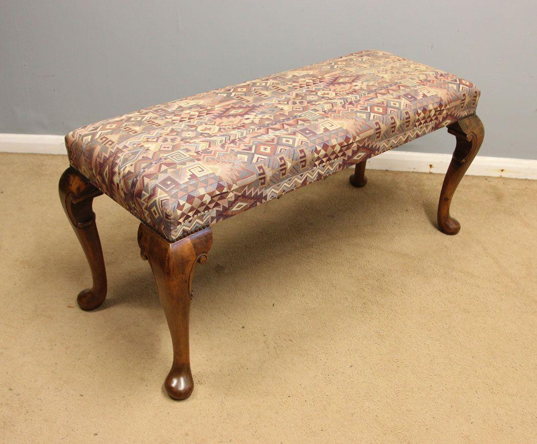 Antique Walnut Long Duet Cabriole Leg Stool (1 of 8) Antique Walnut Long Duet Cabriole Leg Stool (1 of 8)