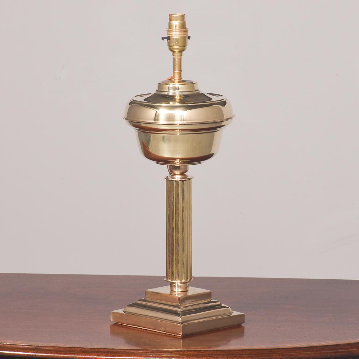 Corinthian Column Brass Victorian Oil Lamp Converted to Electricity (1 of 5) Corinthian Column Brass Victorian Oil Lamp Converted to Electricity (1 of 5)