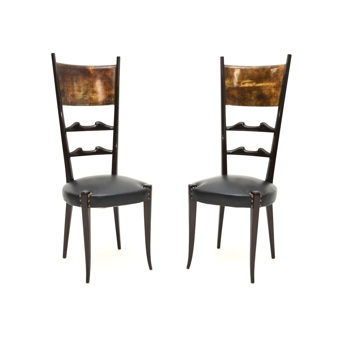 Pair of Vintage Italian Side Chairs by Aldo Tura (1 of 10) Pair of Vintage Italian Side Chairs by Aldo Tura (1 of 10)