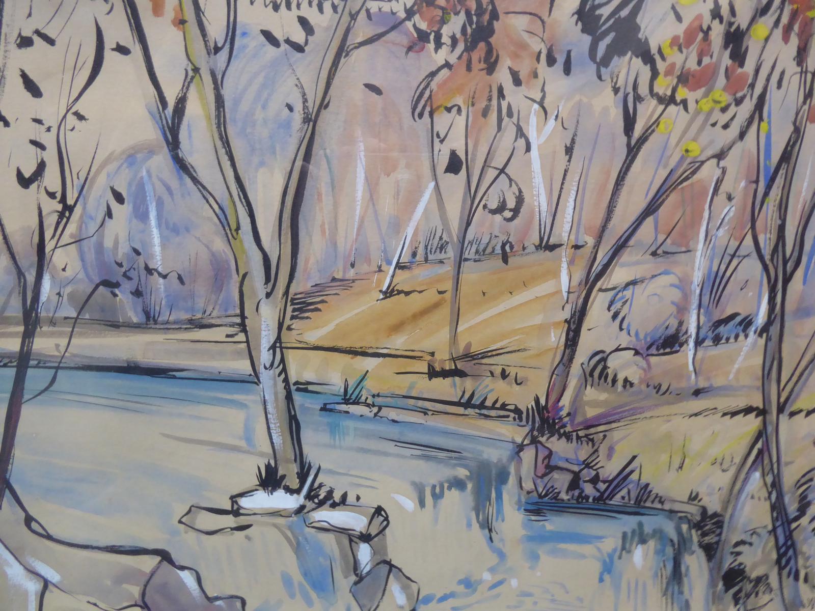 Watercolour Magical Waterfall Listed Artist Walter Leslie Fenner (1 of 14)